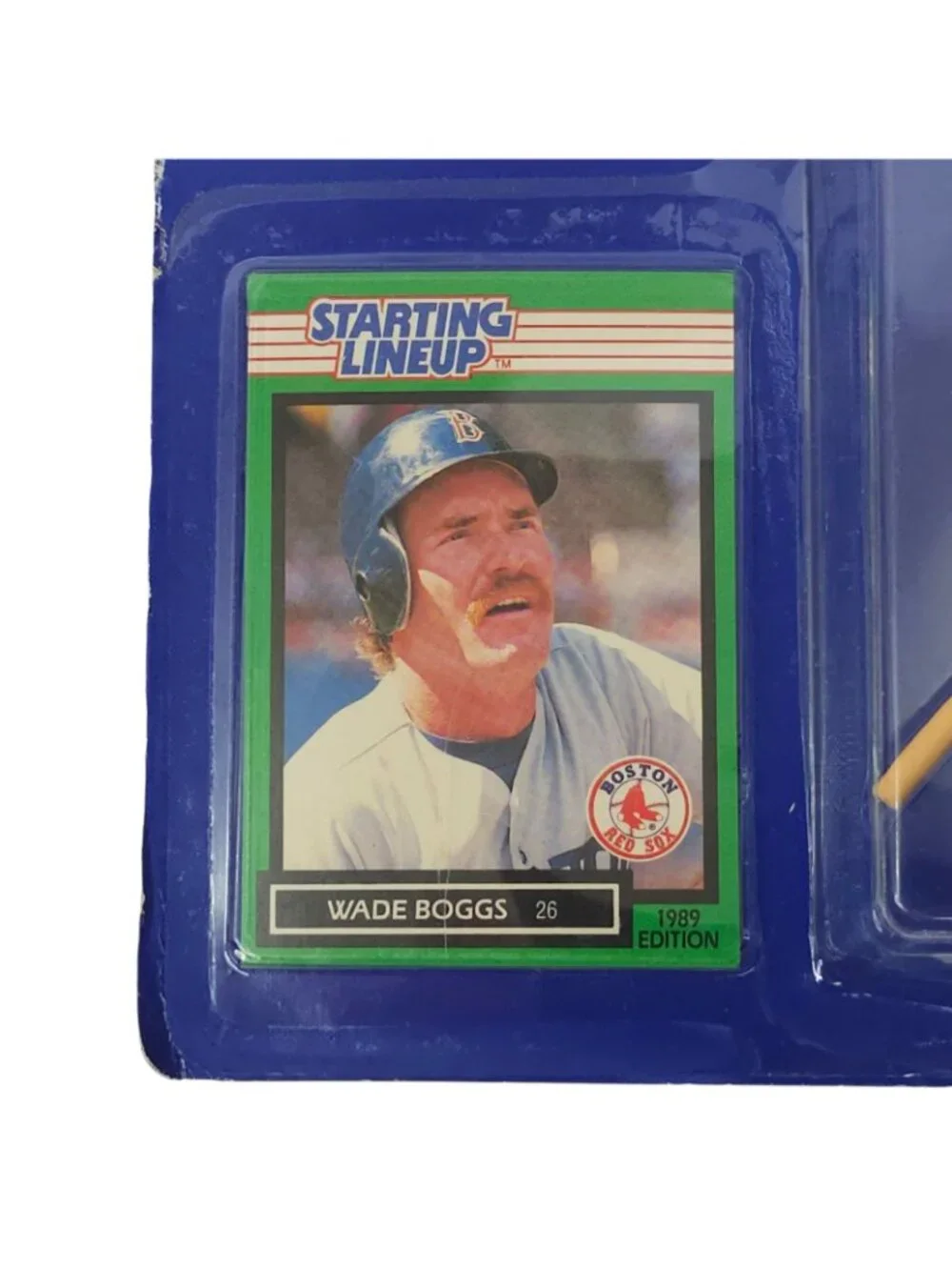 1989 Kenner Starting Lineup Wade Boggs Boston Red Sox Action Figure Card NOC